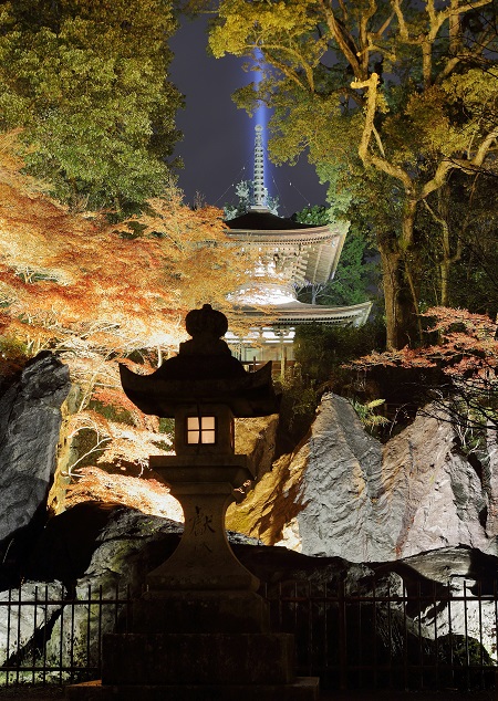 pagode ishiyama dera nuit