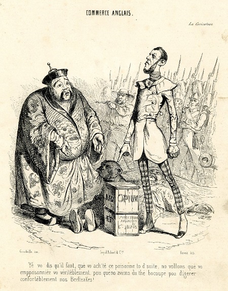 caricature guerre opium
