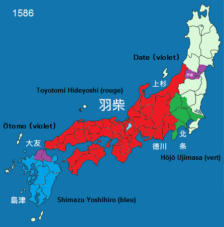 carte regions japon 1586