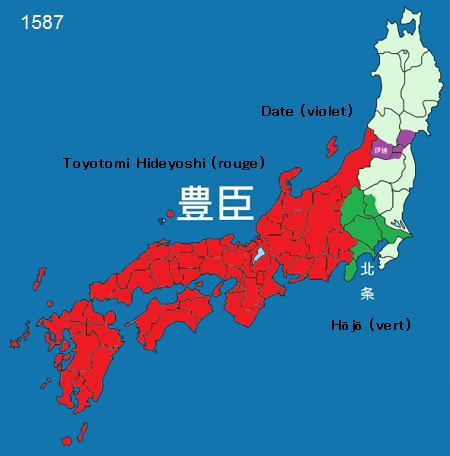 carte regions japon 1587